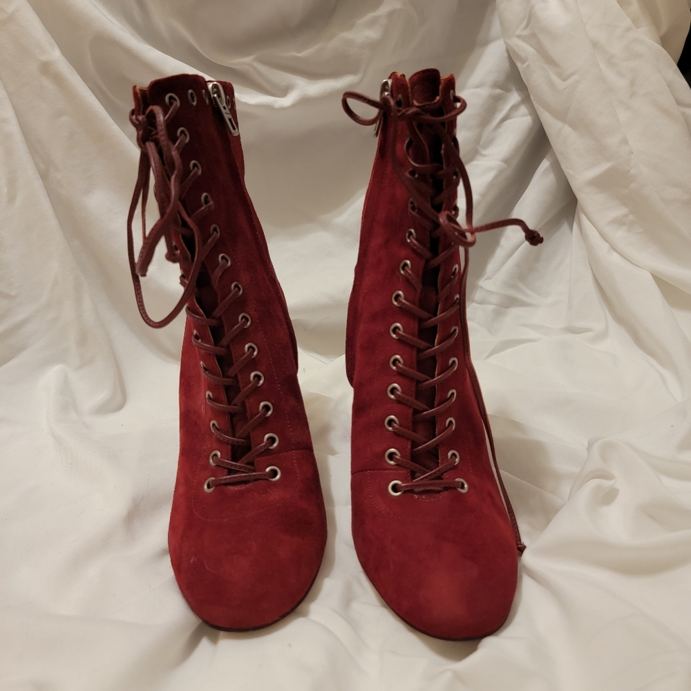 Suede Coach Booties